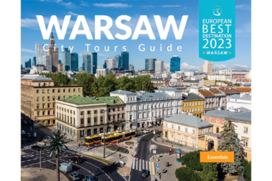 A photograph of an article entitled WARSAW Tourism Organization